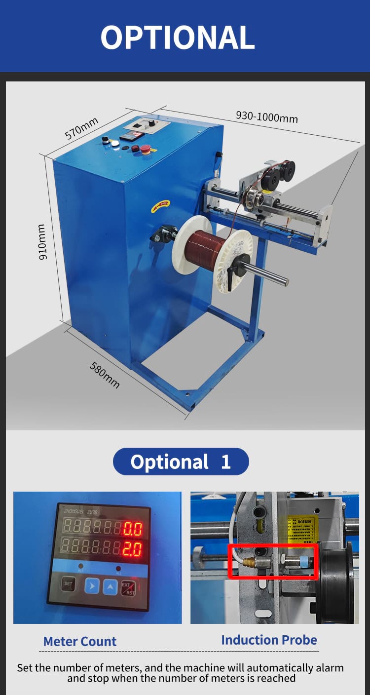 QP400 Compact Cable Take-Up Machine Small Reel