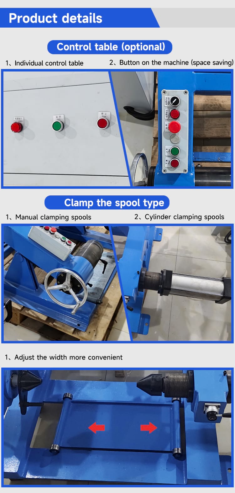 QP630-1250 Cantilever Active Cable Pay-Off Machine Tension