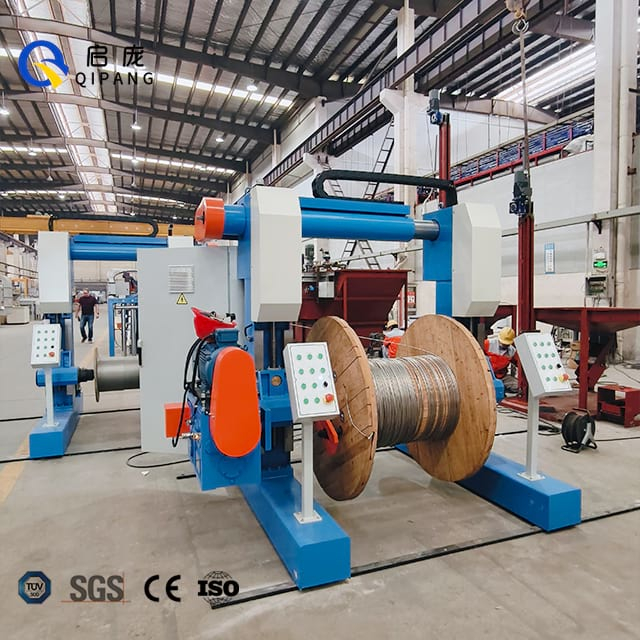 QP1250 1600 2000 2500 3150 3500 End Shaft Cable Take Up And Pay Off Machine