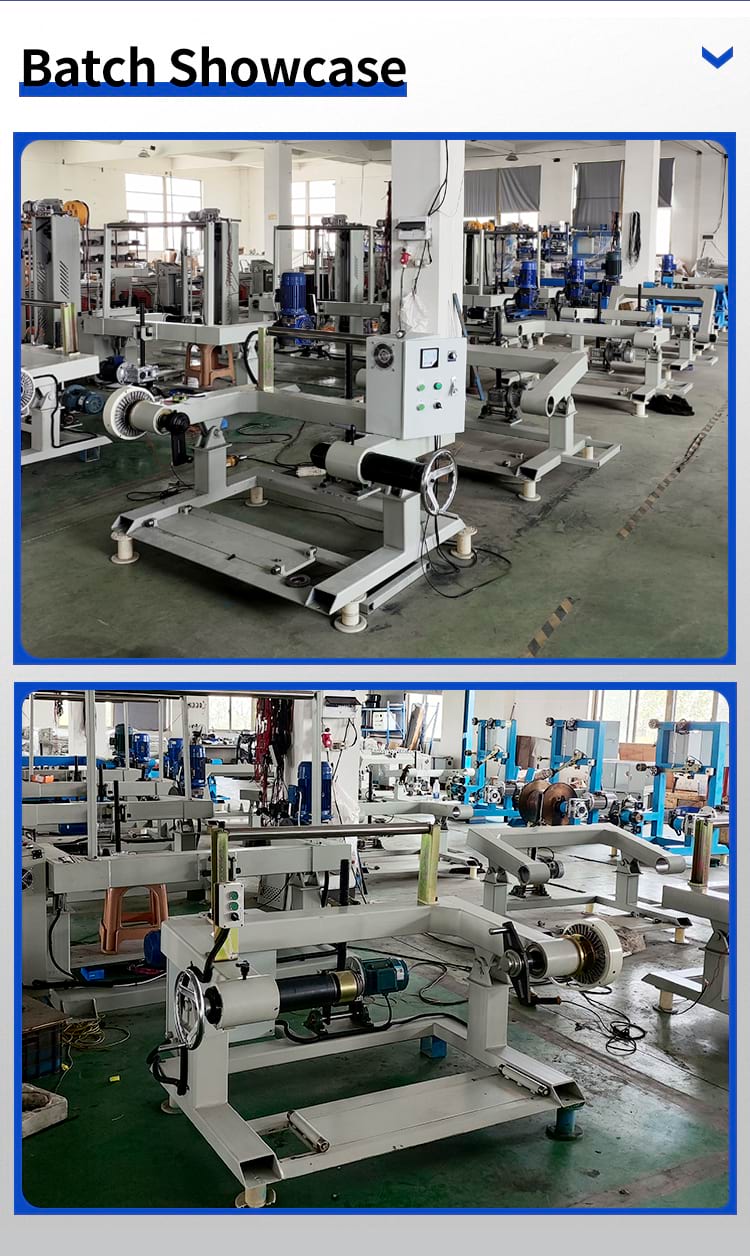 QP630-1400 Shaftless Passive Wire Pay-Out Machine Rewinding